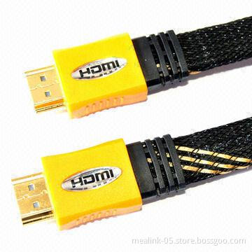 HDMI 1.4 Cables with Aluminum Braiding, 24K Gold Plating Connector and Triple Shielded